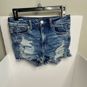 american eagle next level stretch hi rise shorties